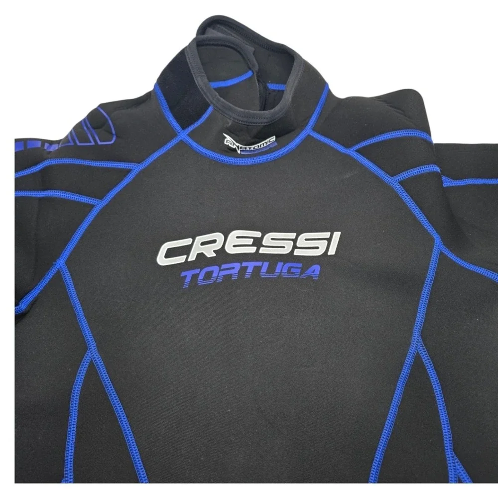 Cressi Tortuga 2.5mm Men's Shorty Wetsuit Black Blue Size‎ Large Scuba Diving